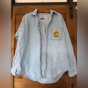 VINTAGE Andrew’s Blues button up denim shirt 100% cotton size L